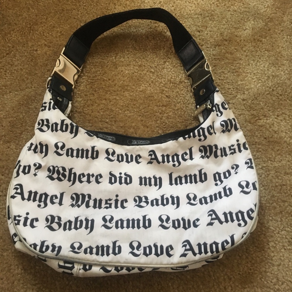 Gwen Stefani White Logo L.A.M.B Bag